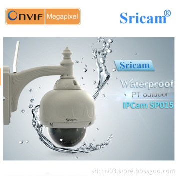Factory Sricam SP015 HD720P h.264CMOS 1.0MP Plug and play outdoor waterproof p2p PT ip camera